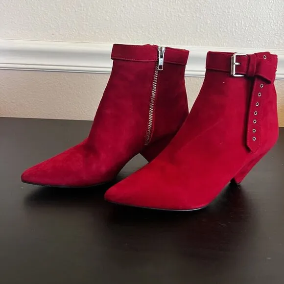 IRO LINAC Ankle Boots In Red Womens Size Eu 39 / US 8 - 8.5 New In‎ Box