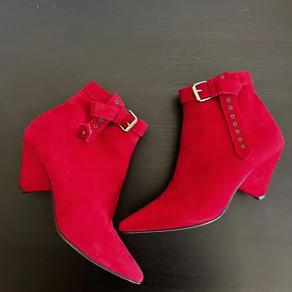 IRO LINAC Ankle Boots In Red Womens Size Eu 39 / US 8 - 8.5 New In‎ Box