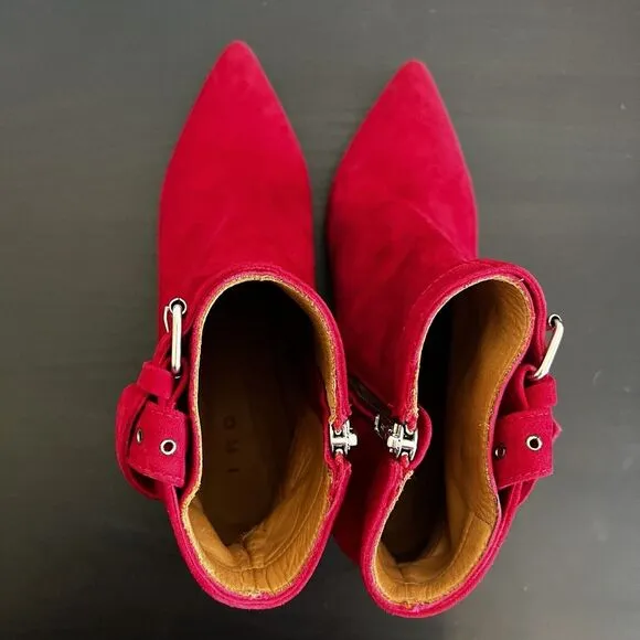 IRO LINAC Ankle Boots In Red Womens Size Eu 39 / US 8 - 8.5 New In‎ Box