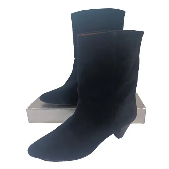 Isabel Marant Etoile Suede Ankle Boots EU 41 Black Rouxa