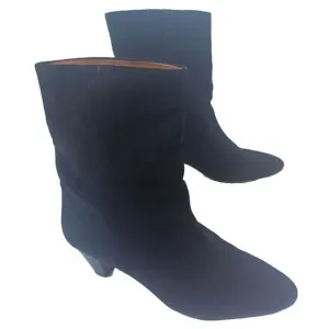 Isabel Marant Etoile Suede Ankle Boots EU 41 Black Rouxa