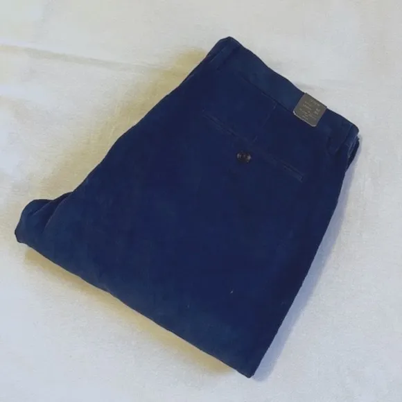 J Crew 32 x 29 Slim Fine Wale Corduroy Pants Rich Cobalt Blue NWT!​​​​​​​​​​​​
