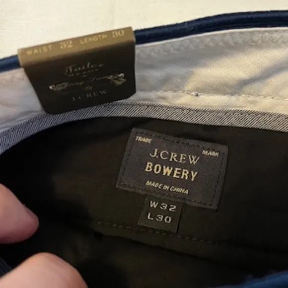 J Crew 32 x 29 Slim Fine Wale Corduroy Pants Rich Cobalt Blue NWT!​​​​​​​​​​​​
