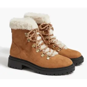 J Crew Factory Faux-Fur Winter Hiking Boots BL551