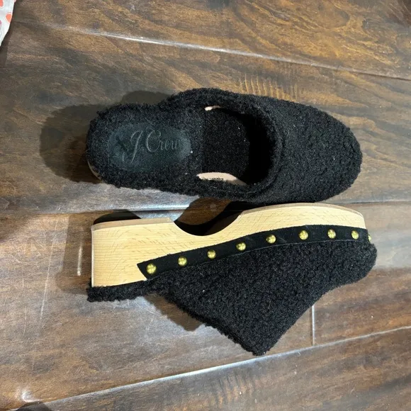 J Crew Faux Sherpa Clogs