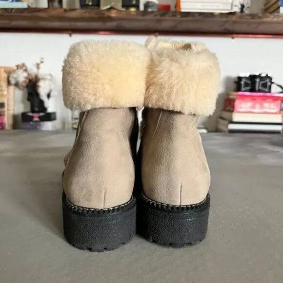 J Crew Nordic Sherpa Suede Hiking Boots