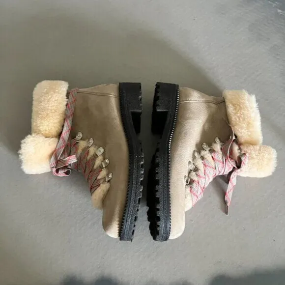 J Crew Nordic Sherpa Suede Hiking Boots