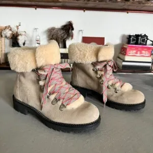 J Crew Nordic Sherpa Suede Hiking Boots