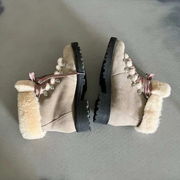 J Crew Nordic Sherpa Suede Hiking Boots