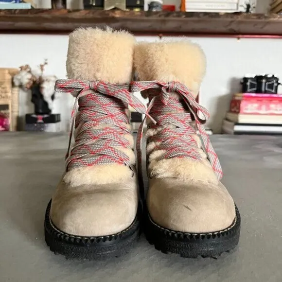 J Crew Nordic Sherpa Suede Hiking Boots