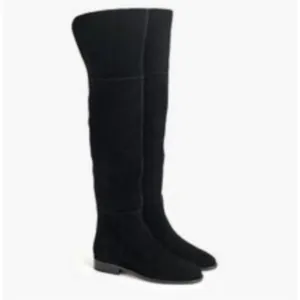 J. Crew Over-The-Knee Boots in Suede Black