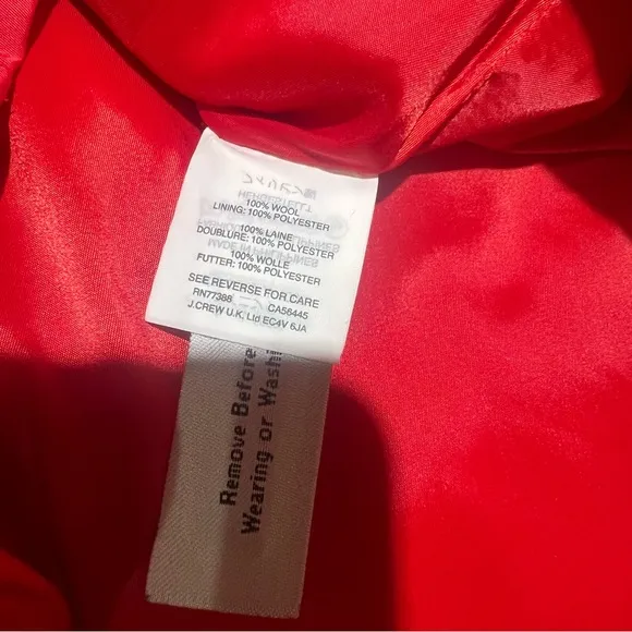 J. CREW Poppy Red RUFFLE MINI SKIRT IN DOUBLE-SERGE WOOL A-Line 4