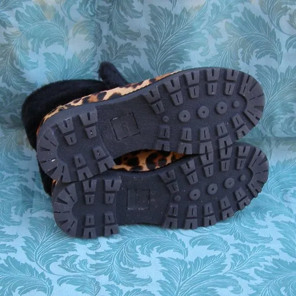 J Crew size 8-8.5 Nordic Boots in Leopard Calf Hair