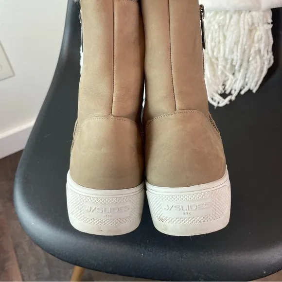 J Slides Wally Platform Faux Fur Lined Boots 8
