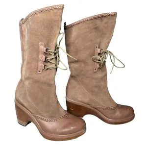 Jambu | Riviera Leather and Suede Clog Boot Size 8.5