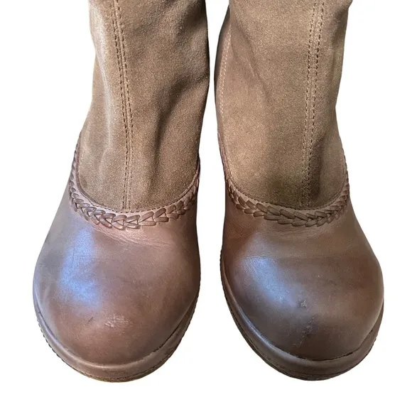 Jambu | Riviera Leather and Suede Clog Boot Size 8.5