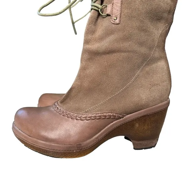 Jambu | Riviera Leather and Suede Clog Boot Size 8.5