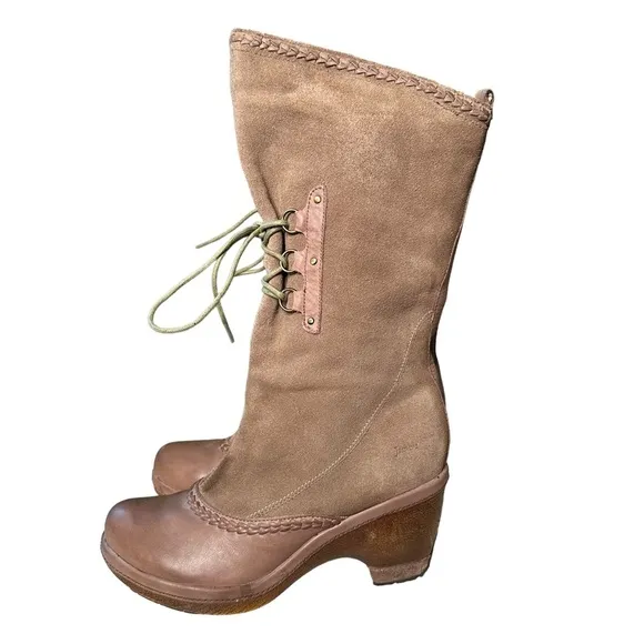 Jambu | Riviera Leather and Suede Clog Boot Size 8.5
