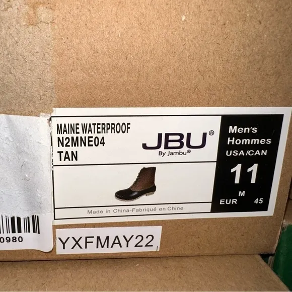 JBU Men's Maine Waterproof Duck Boot  Tan / Brown Shoes