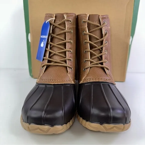 JBU Men's Maine Waterproof Duck Boot  Tan / Brown Shoes