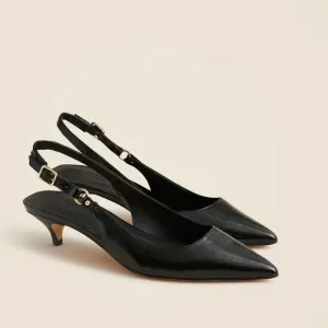 J.Crew Robin kitten heels in Italian crinkle patent leather Black Size 6.5