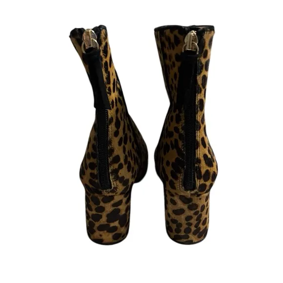 J.Crew Sadie Leopard Calf Hair Ankle Boots
