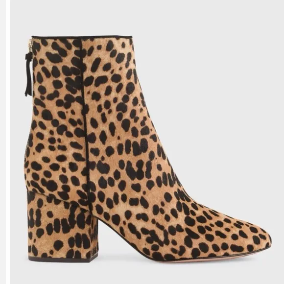 J.Crew Sadie Leopard Calf Hair Ankle Boots