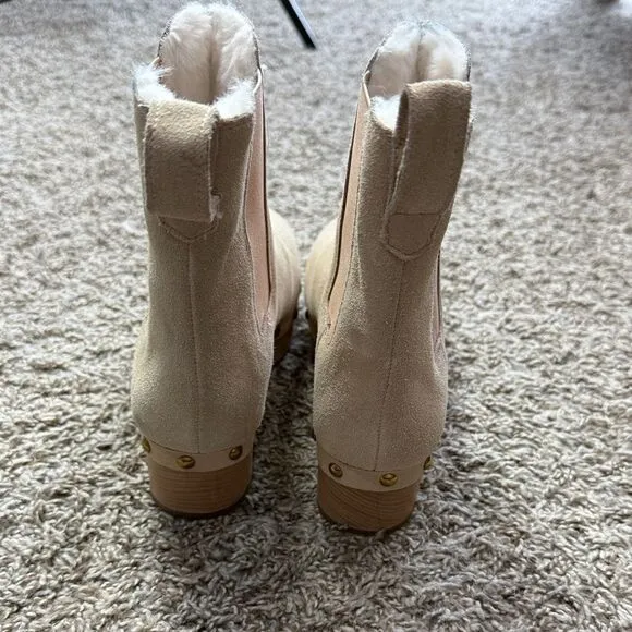 J. Crew Suede Sand Colored Chelsea Boots