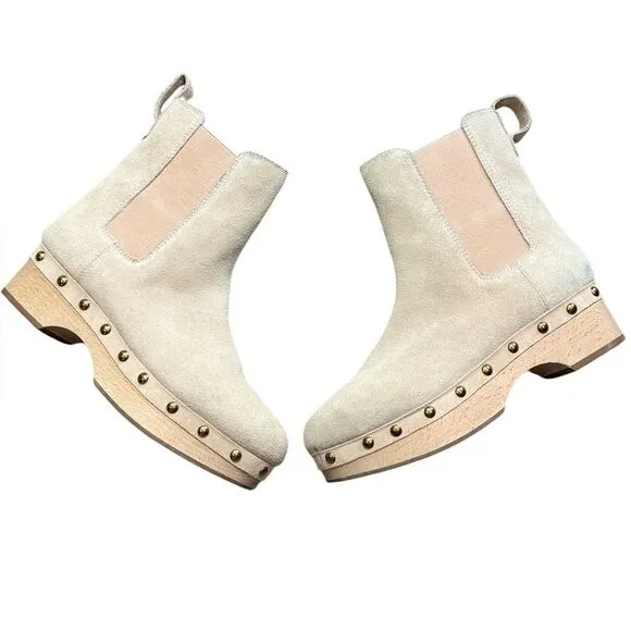J. Crew Suede Sand Colored Chelsea Boots