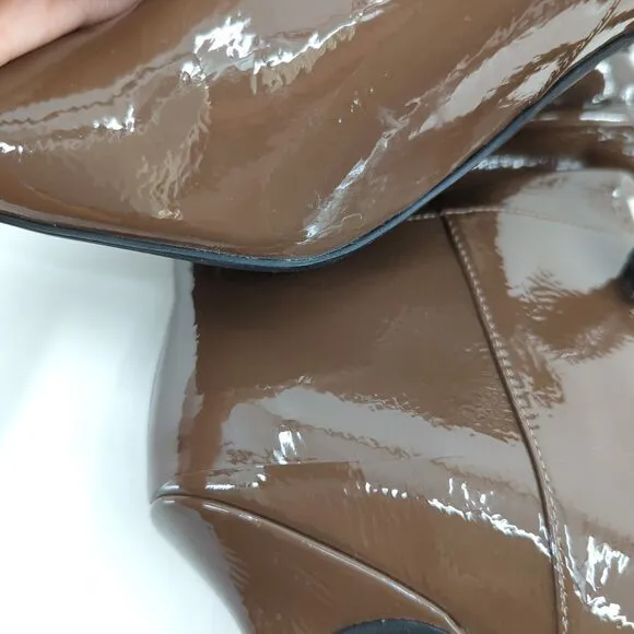 Jeffrey Campbell Women 5.5 Guillo Boots Light Brown Slouched Pointed Heel FLAW