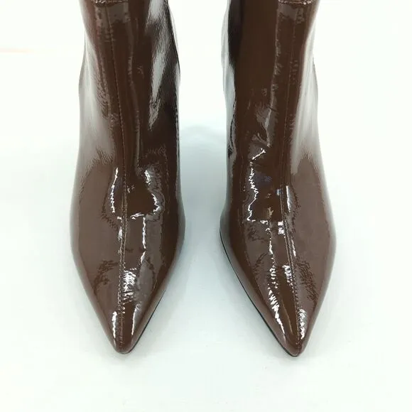 Jeffrey Campbell Women 5.5 Guillo Boots Light Brown Slouched Pointed Heel FLAW