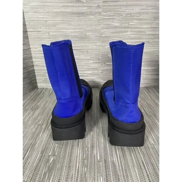 Jeffrey Campbell Women Tough Guy Chelsea Lug‎ Sneaker Boots Blue Black Size 7