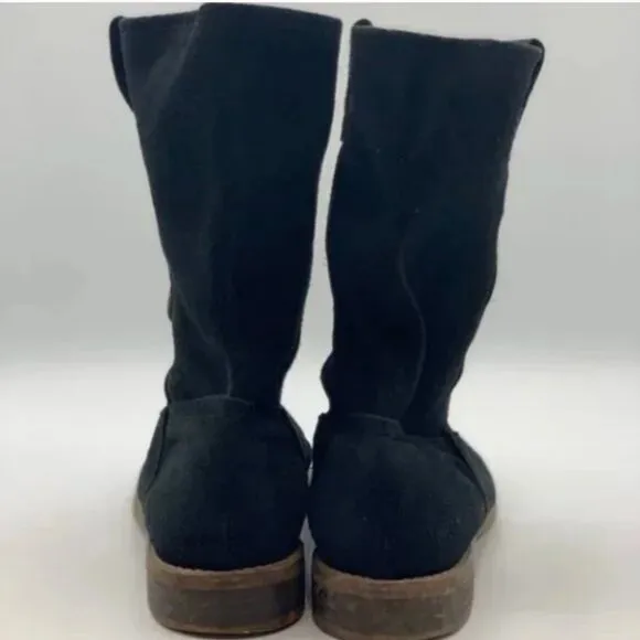 Jeffrey Campbell Women's Suede Low Heel Black Boots Size 37