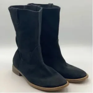 Jeffrey Campbell Women's Suede Low Heel Black Boots Size 37
