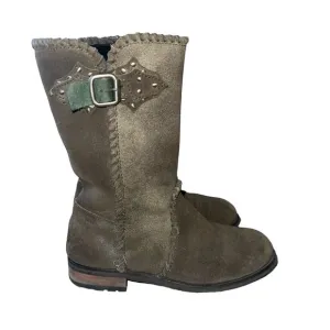 Jimmy Choo Fur Lined Suede Leather Boots Women’s 36.5 US 6.5