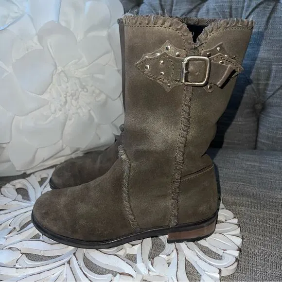 Jimmy Choo Fur Lined Suede Leather Boots Women’s 36.5 US 6.5