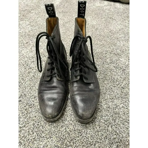 John Fluevog Mens Unisex Black Leather Boots Size 4.5 Mens 6.5 Womens
