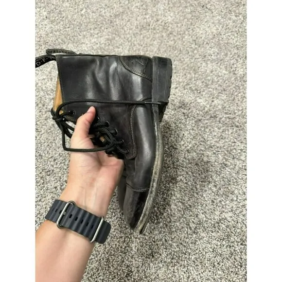 John Fluevog Mens Unisex Black Leather Boots Size 4.5 Mens 6.5 Womens