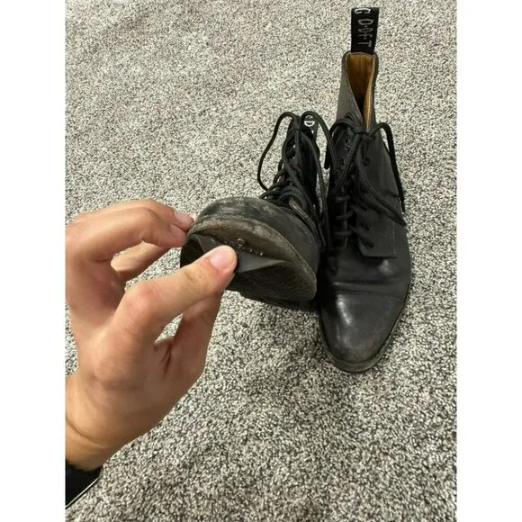 John Fluevog Mens Unisex Black Leather Boots Size 4.5 Mens 6.5 Womens
