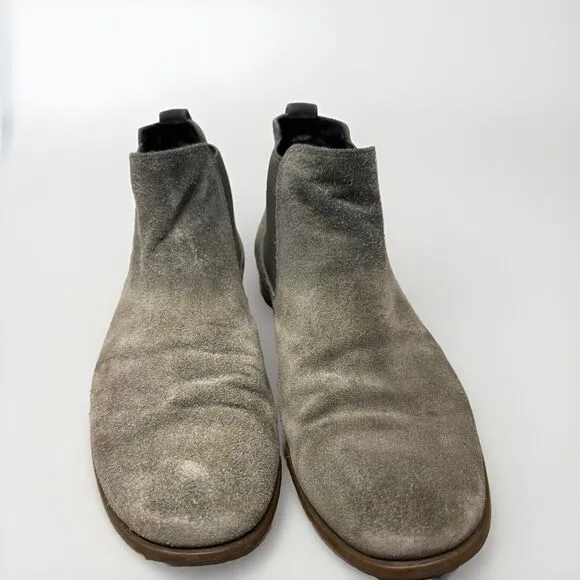 John Varvatos Suede Chelsea Boots Steel‎ Grey Size 8.5 M