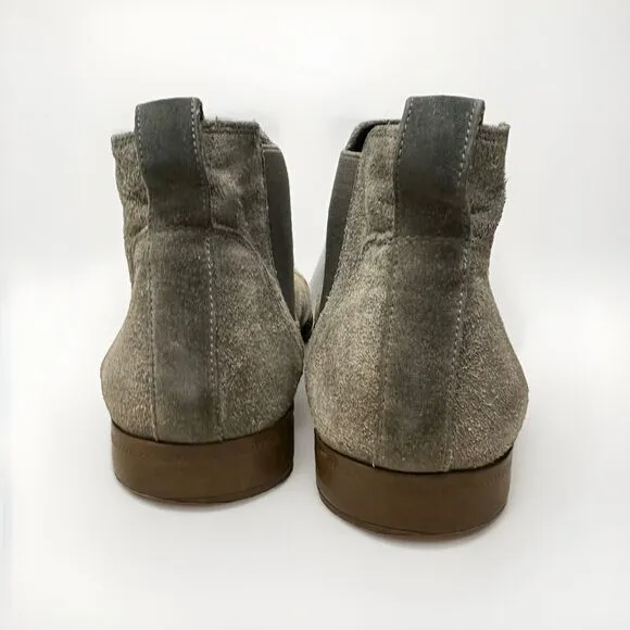John Varvatos Suede Chelsea Boots Steel‎ Grey Size 8.5 M