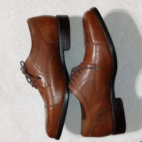 Johnston &amp; Murphy Brown Leather Dress Shoes Size 11.5 Men's