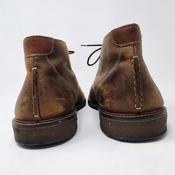 Johnston &amp; Murphy Chukka Boots Men 11.5M Copeland Brown Oiled Leather 25-1870
