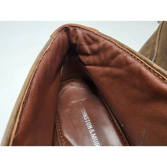 Johnston &amp; Murphy Chukka Boots Men 11.5M Copeland Brown Oiled Leather 25-1870