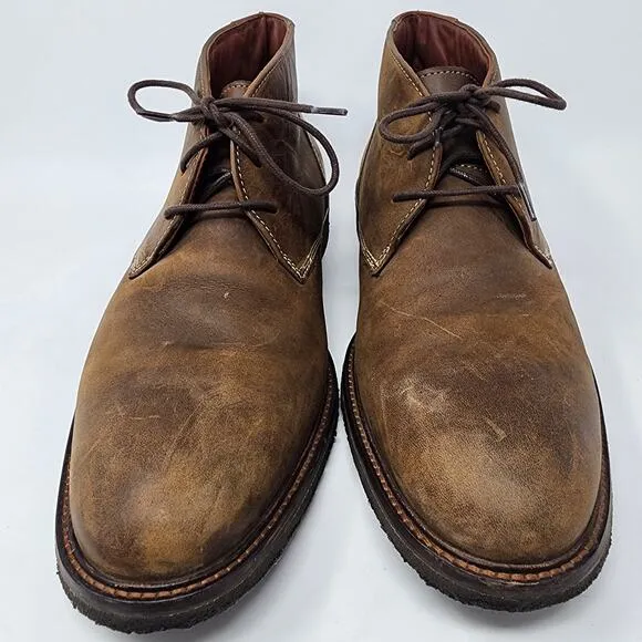Johnston &amp; Murphy Chukka Boots Men 11.5M Copeland Brown Oiled Leather 25-1870