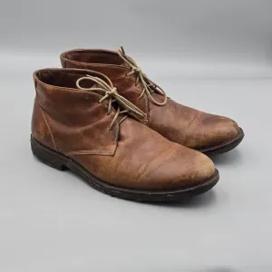Johnston &amp; Murphy Men's Size 12 M Copeland Brown Leather Crepe Sole Chukka Boots