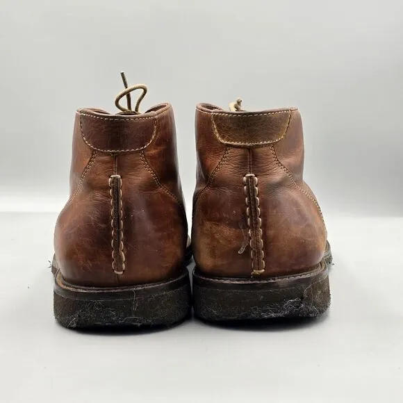 Johnston &amp; Murphy Men's Size 12 M Copeland Brown Leather Crepe Sole Chukka Boots
