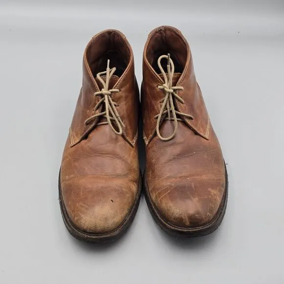Johnston &amp; Murphy Men's Size 12 M Copeland Brown Leather Crepe Sole Chukka Boots