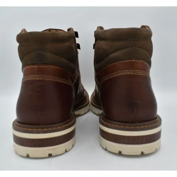 Johnston &amp; Murphy Mens Size 8 Barrett Mahogany Full Grain Leather Alpine Boots
