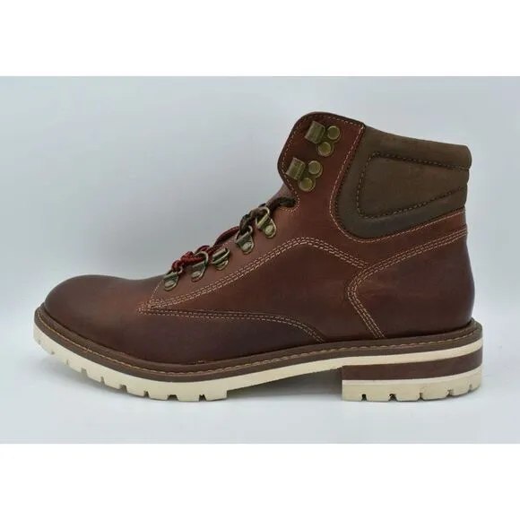 Johnston &amp; Murphy Mens Size 8 Barrett Mahogany Full Grain Leather Alpine Boots